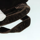 PRADA Hand Bag Suede Brown Auth 93244-7