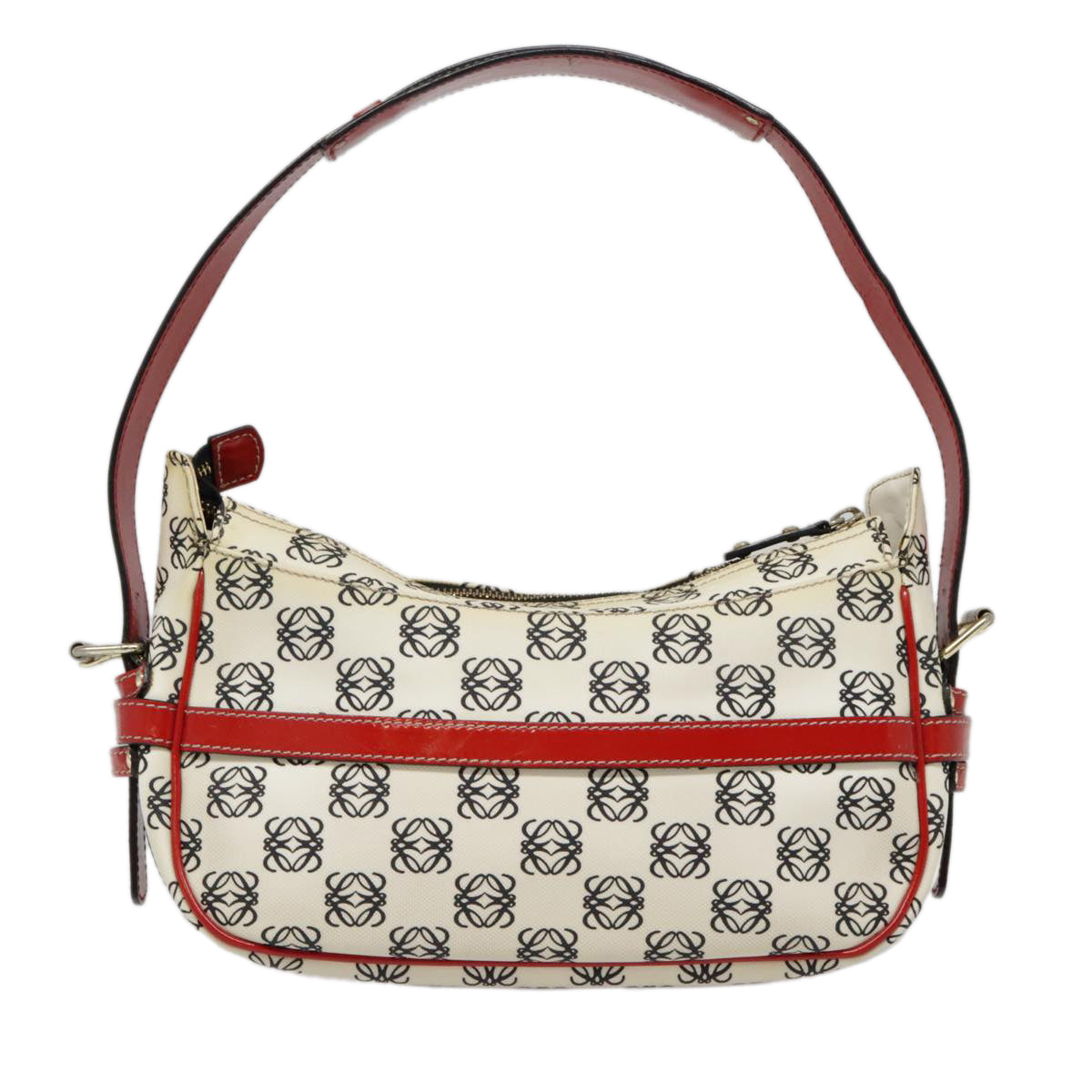 LOEWE Anagram Shoulder Bag PVC Red White Auth 93247 - 0