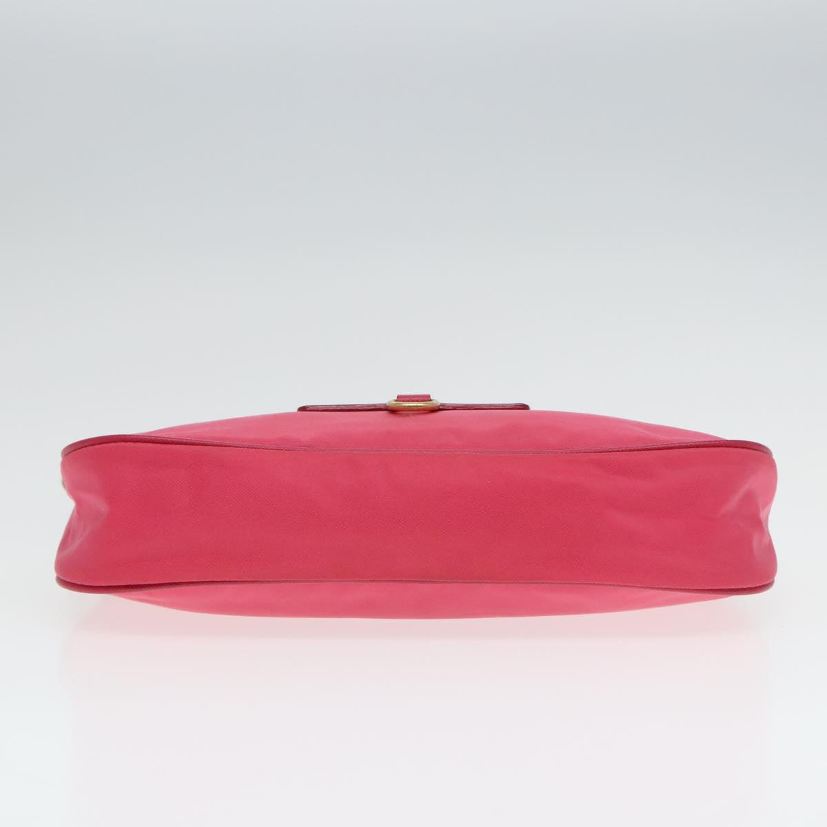 PRADA Accessory Pouch Nylon Pink Gold Auth 93255