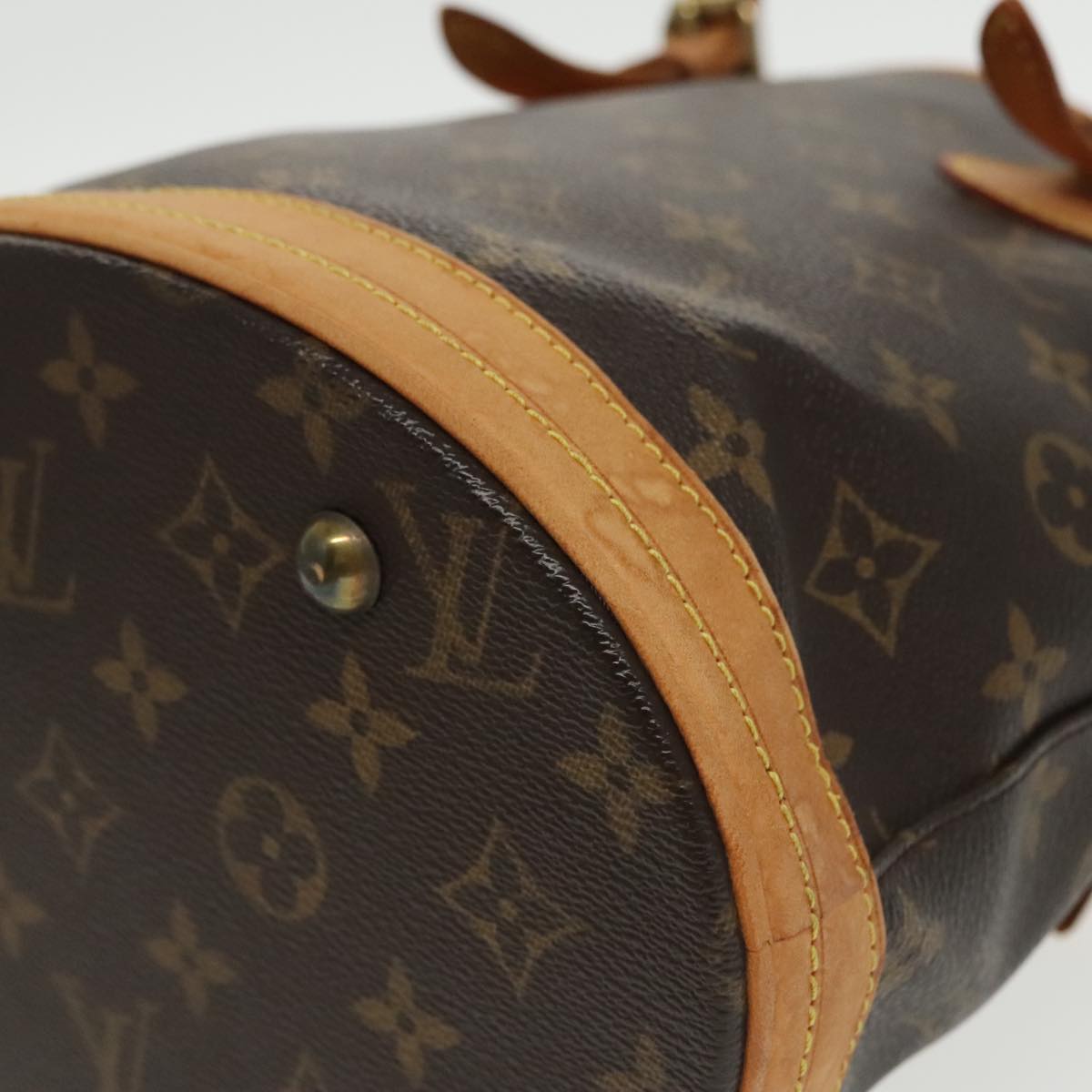 LOUIS VUITTON Monogram Bucket PM Shoulder Bag M42238 LV Auth 93261