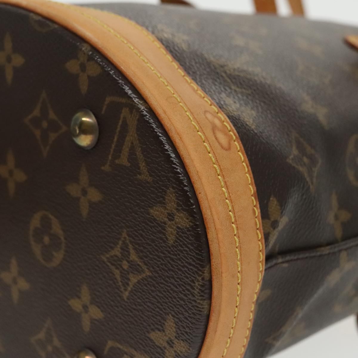 LOUIS VUITTON Monogram Bucket PM Shoulder Bag M42238 LV Auth 93261