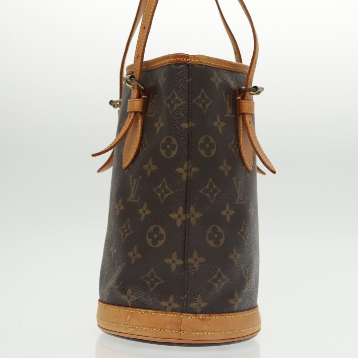 LOUIS VUITTON Monogram Bucket PM Shoulder Bag M42238 LV Auth 93261