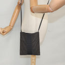 HERMES Shoulder Pouch Canvas Gray Auth 93263-18