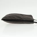 HERMES Shoulder Pouch Canvas Gray Auth 93263-3