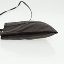 HERMES Shoulder Pouch Canvas Gray Auth 93263-4