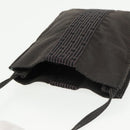 HERMES Shoulder Pouch Canvas Gray Auth 93263-6