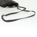 HERMES Shoulder Pouch Canvas Gray Auth 93263-7