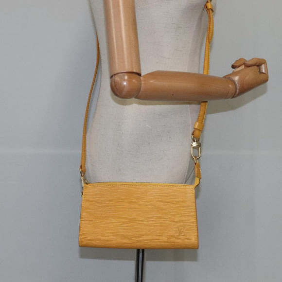 LOUIS VUITTON Epi Pochette Accessoires Pouch Yellow M52989 LV Auth 93274V