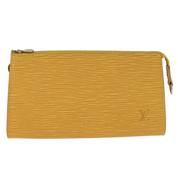 LOUIS VUITTON Epi Pochette Accessoires Pouch Yellow M52989 LV Auth 93274V