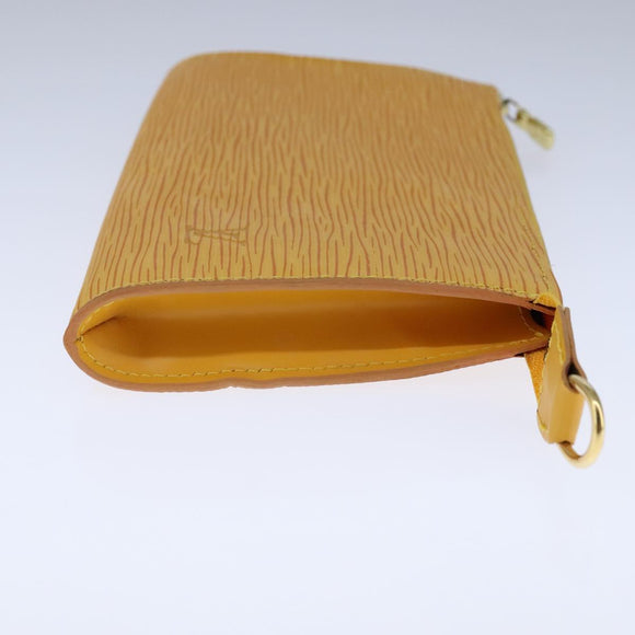 LOUIS VUITTON Epi Pochette Accessoires Pouch Yellow M52989 LV Auth 93274V
