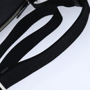 BVLGARI Shoulder Bag Leather Navy Silver Auth 93276-7