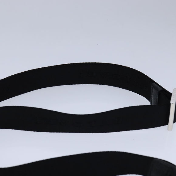 BVLGARI Shoulder Bag Leather Navy Silver Auth 93276