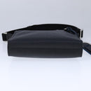 BVLGARI Shoulder Bag Leather Navy Silver Auth 93276-5