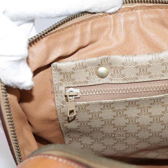 CELINE Macadam Canvas Hand Bag Beige Auth 93277