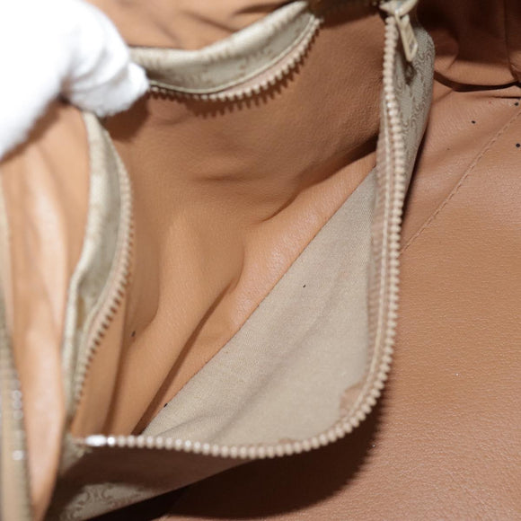 CELINE Macadam Canvas Hand Bag Beige Auth 93277