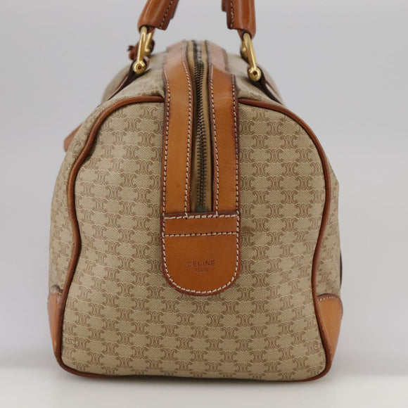 CELINE Macadam Canvas Hand Bag Beige Auth 93277