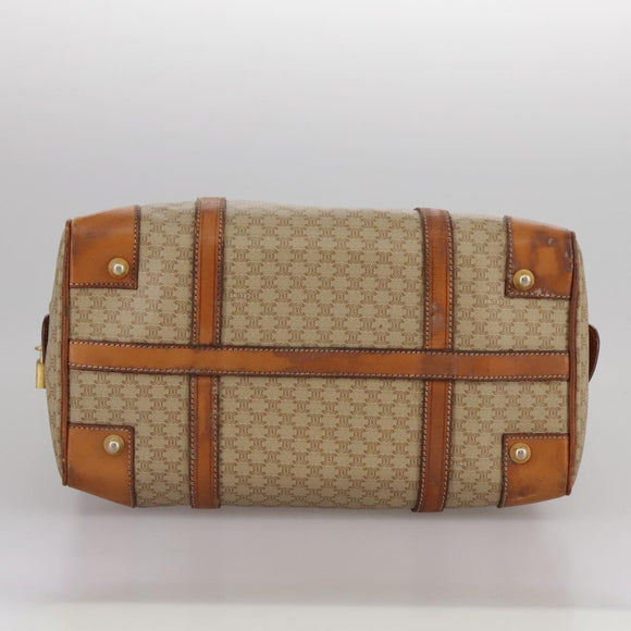 CELINE Macadam Canvas Hand Bag Beige Auth 93277