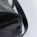 CHANEL Chain Turn Lock Tote Bag Patent leather Gold Black CC Auth 93339-17