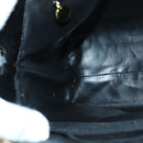 CHANEL Chain Turn Lock Tote Bag Patent leather Gold Black CC Auth 93339-22