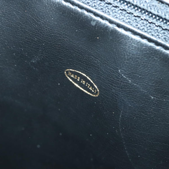 CHANEL Chain Turn Lock Tote Bag Patent leather Gold Black CC Auth 93339