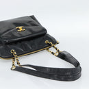 CHANEL Chain Turn Lock Tote Bag Patent leather Gold Black CC Auth 93339-7