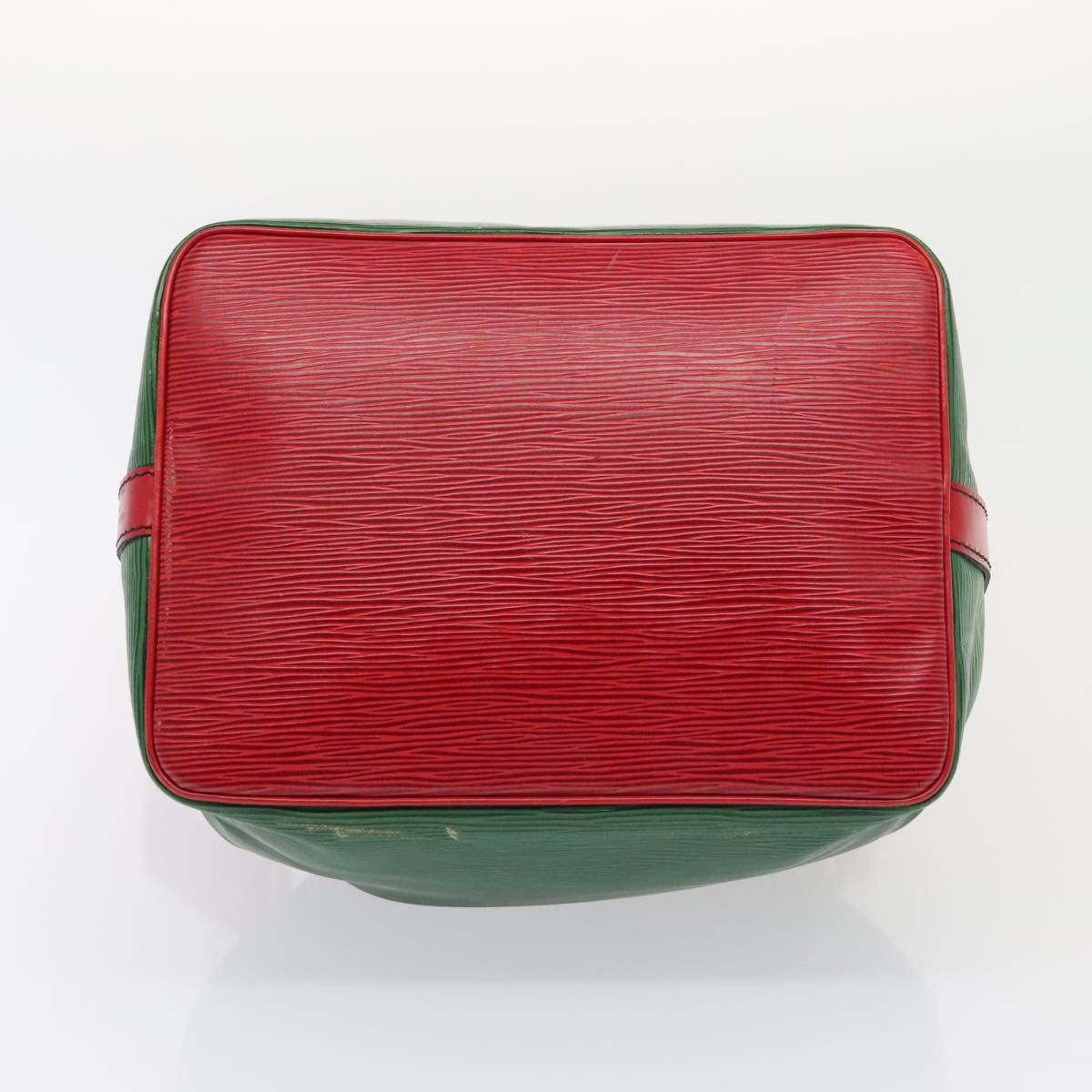 LOUIS VUITTON Epi Petit Noe Shoulder Bag Bicolor Green Red M44147 LV Auth 93348