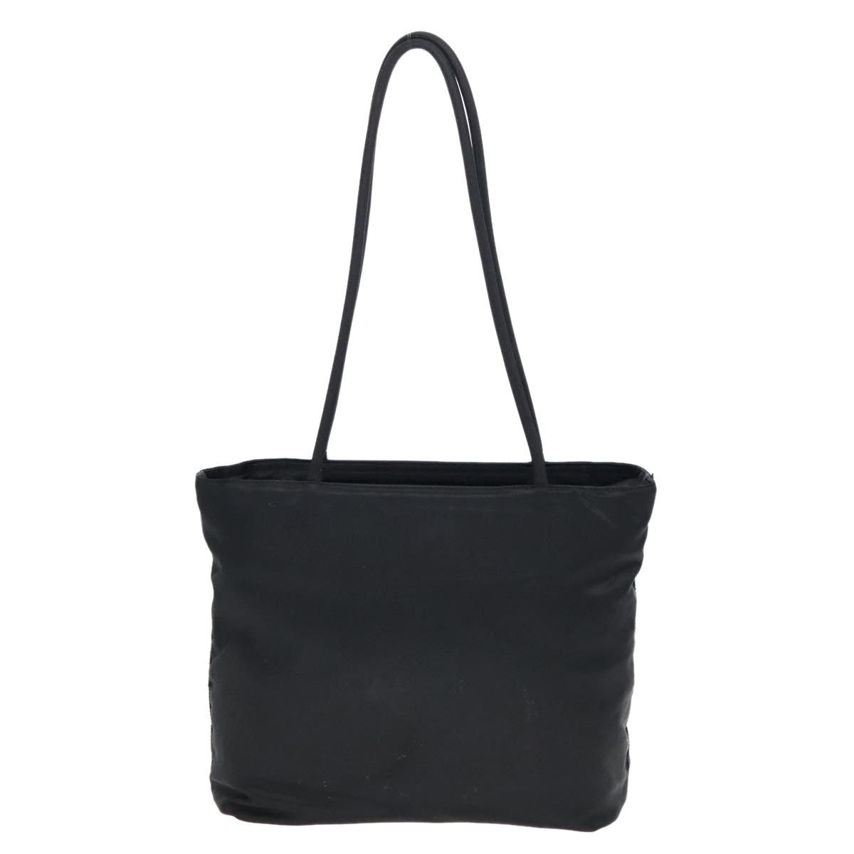 PRADA Tote Bag Nylon Black Silver Auth 93362 - 0