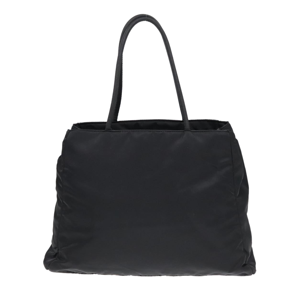 PRADA Hand Bag Nylon Black Silver Auth 93365 - 0