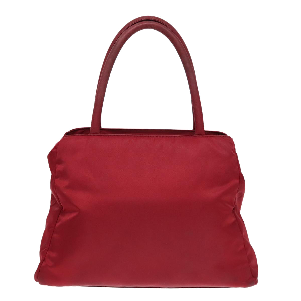 PRADA Hand Bag Nylon Red Silver Auth 93374 - 0