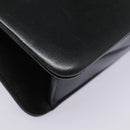 Christian Dior Chain Shoulder Bag Leather Black Gold Auth 93401-17