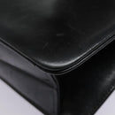 Christian Dior Chain Shoulder Bag Leather Black Gold Auth 93401-18