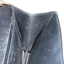 Christian Dior Chain Shoulder Bag Leather Black Gold Auth 93401-19