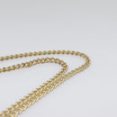 Christian Dior Chain Shoulder Bag Leather Black Gold Auth 93401-14