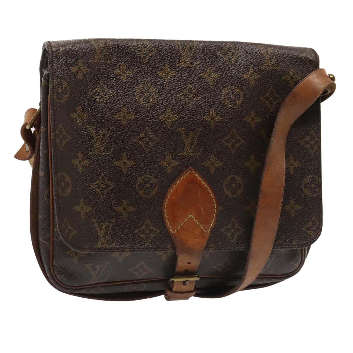 LOUIS VUITTON Monogram Cartouchiere GM Shoulder Bag M51252 LV Auth 93406