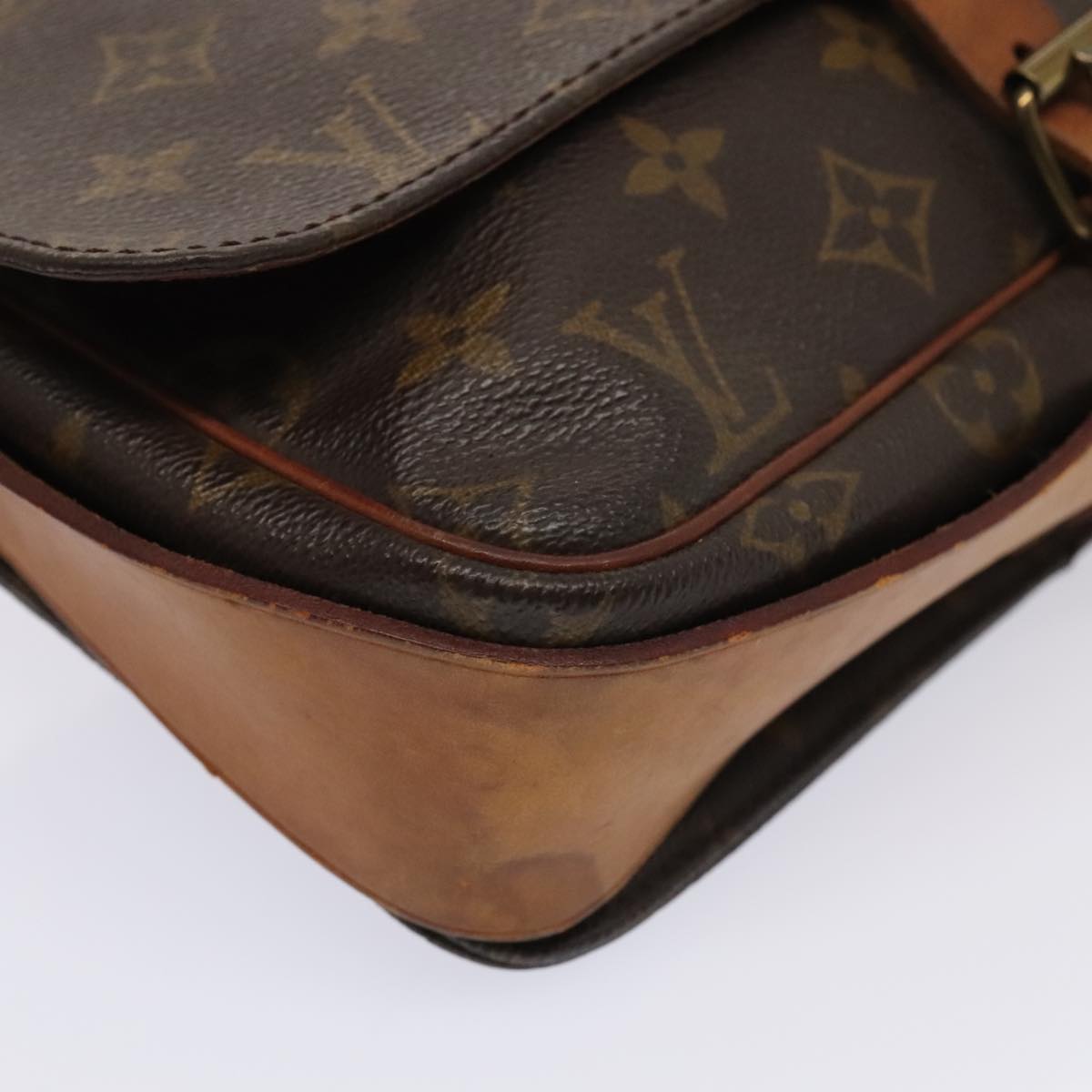 LOUIS VUITTON Monogram Cartouchiere GM Shoulder Bag M51252 LV Auth 93406