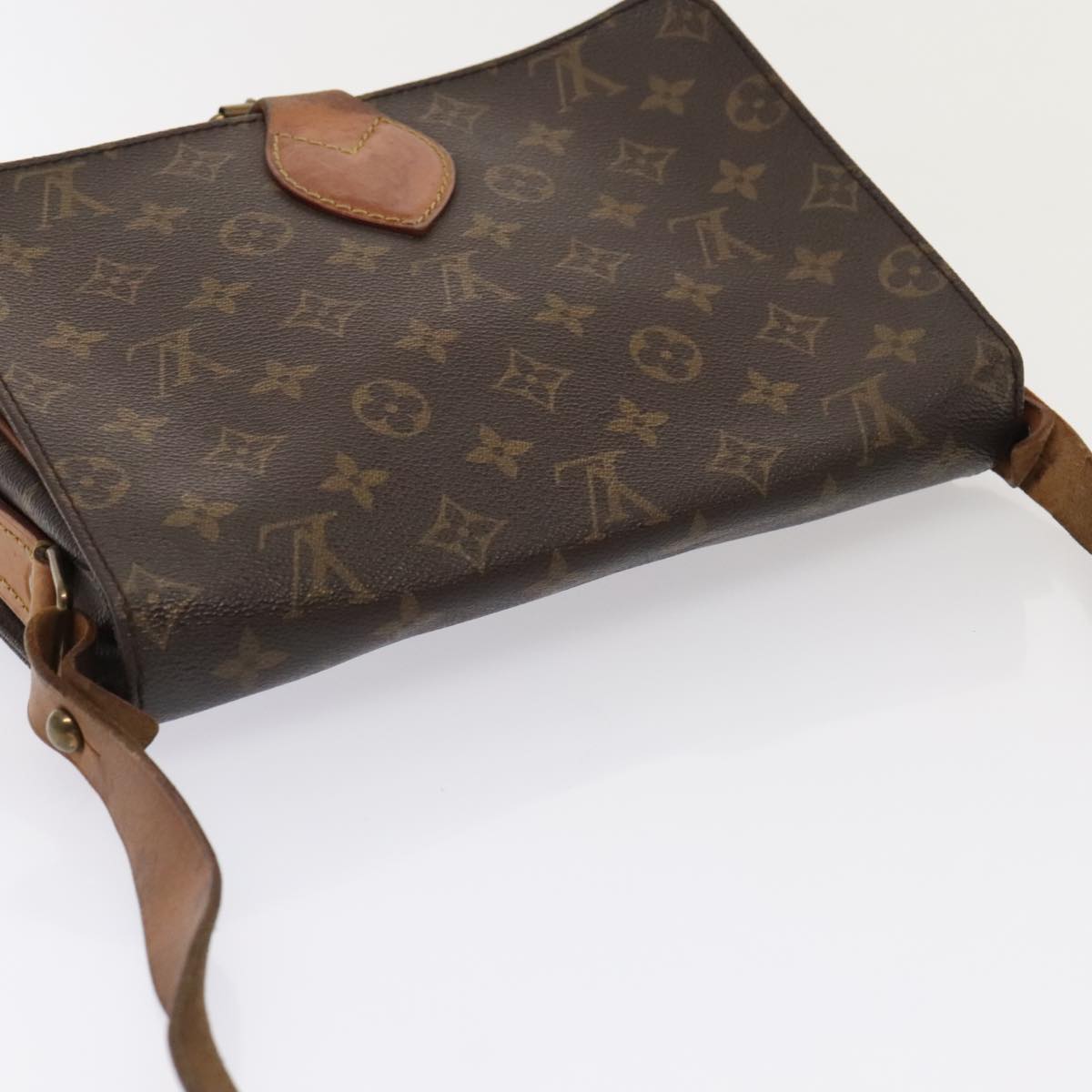 LOUIS VUITTON Monogram Cartouchiere GM Shoulder Bag M51252 LV Auth 93406