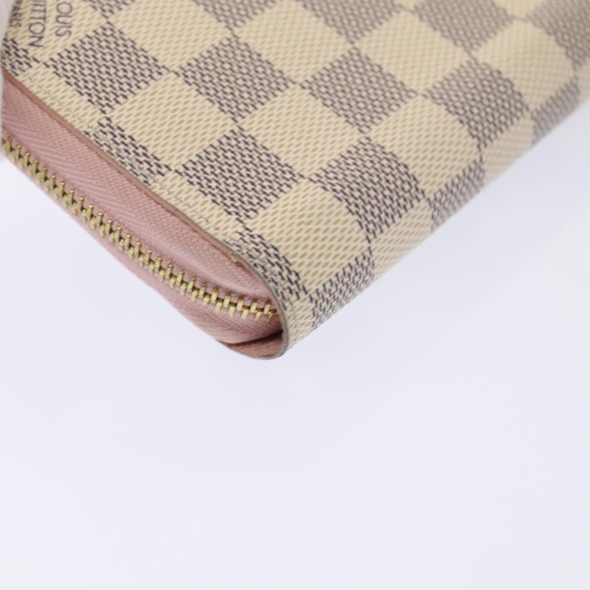 LOUIS VUITTON Damier Azur Zippy Wallet Long Wallet N60019 LV Auth 93435