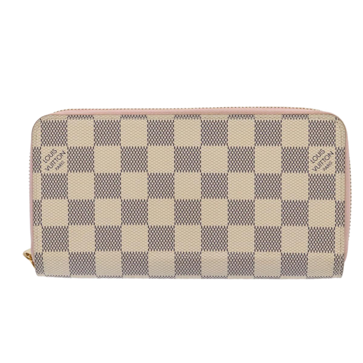 LOUIS VUITTON Damier Azur Zippy Wallet Long Wallet N60019 LV Auth 93435