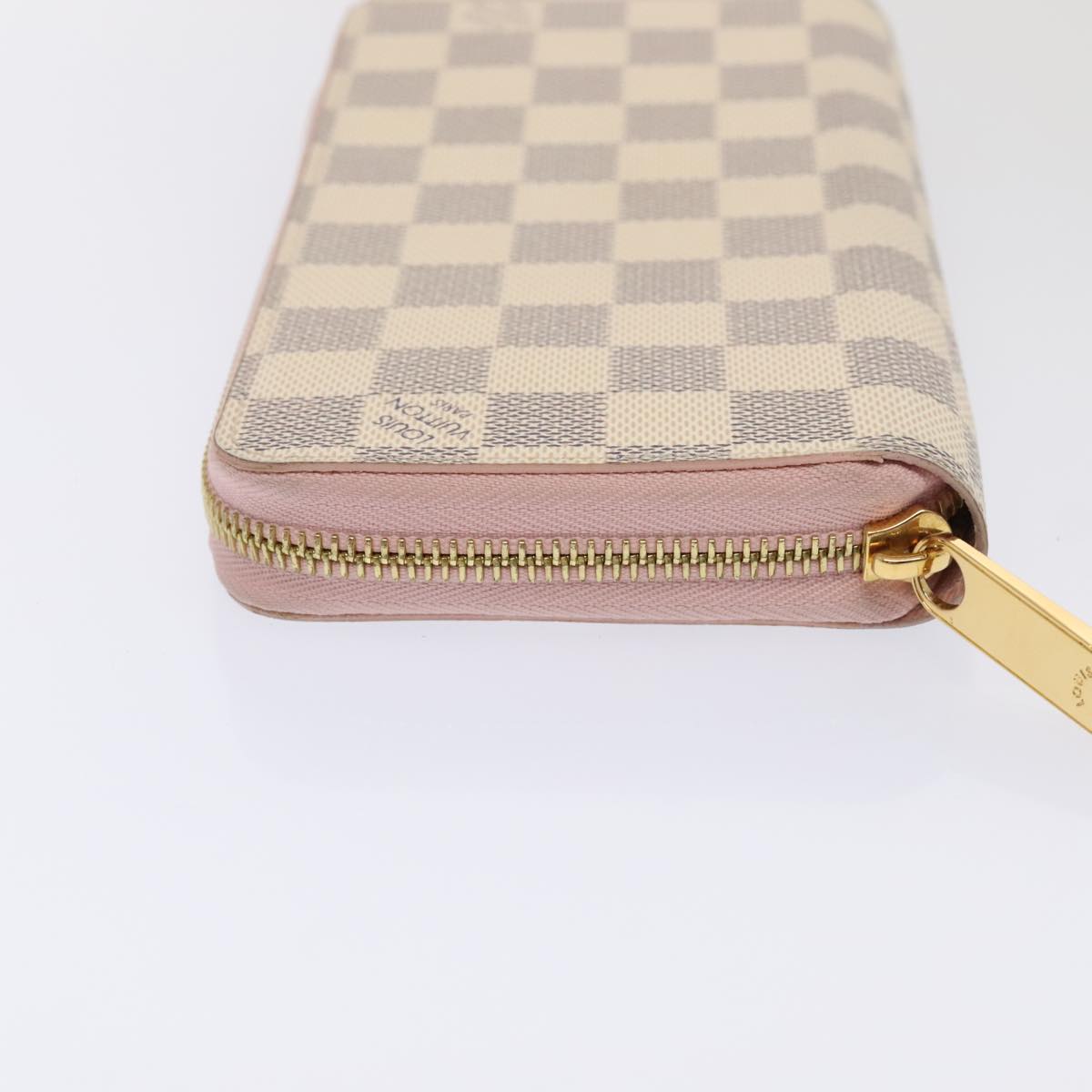 LOUIS VUITTON Damier Azur Zippy Wallet Long Wallet N60019 LV Auth 93435