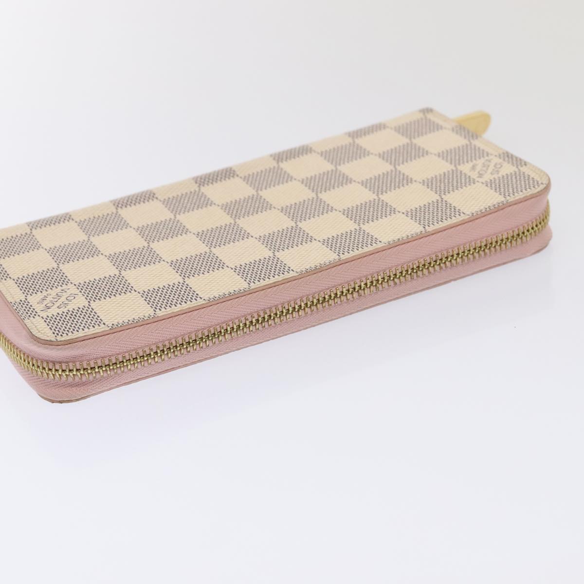 LOUIS VUITTON Damier Azur Zippy Wallet Long Wallet N60019 LV Auth 93435