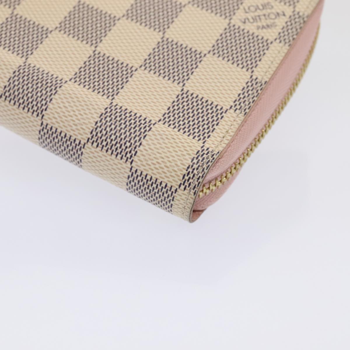 LOUIS VUITTON Damier Azur Zippy Wallet Long Wallet N60019 LV Auth 93435