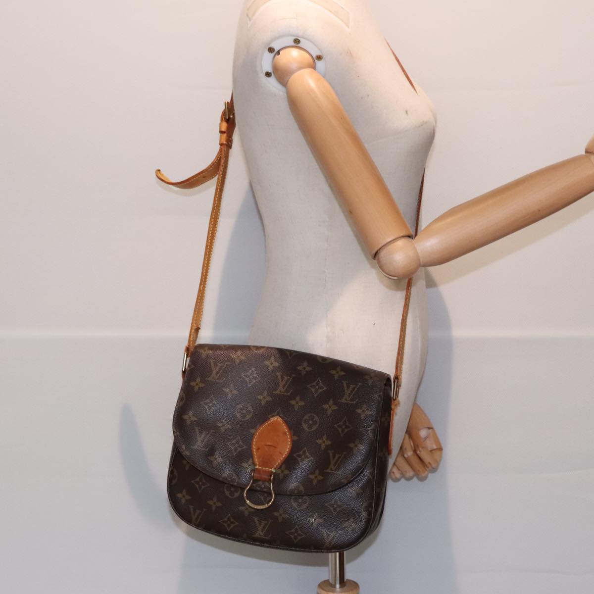 LOUIS VUITTON Monogram Saint Cloud GM Shoulder Bag M51242 LV Auth 93443