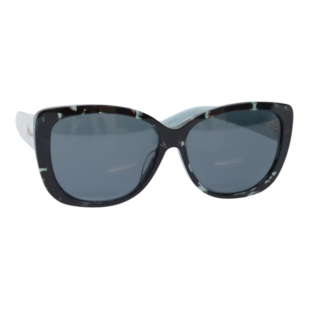 Christian Dior Sunglasses plastic Black White Light blue Auth 93455