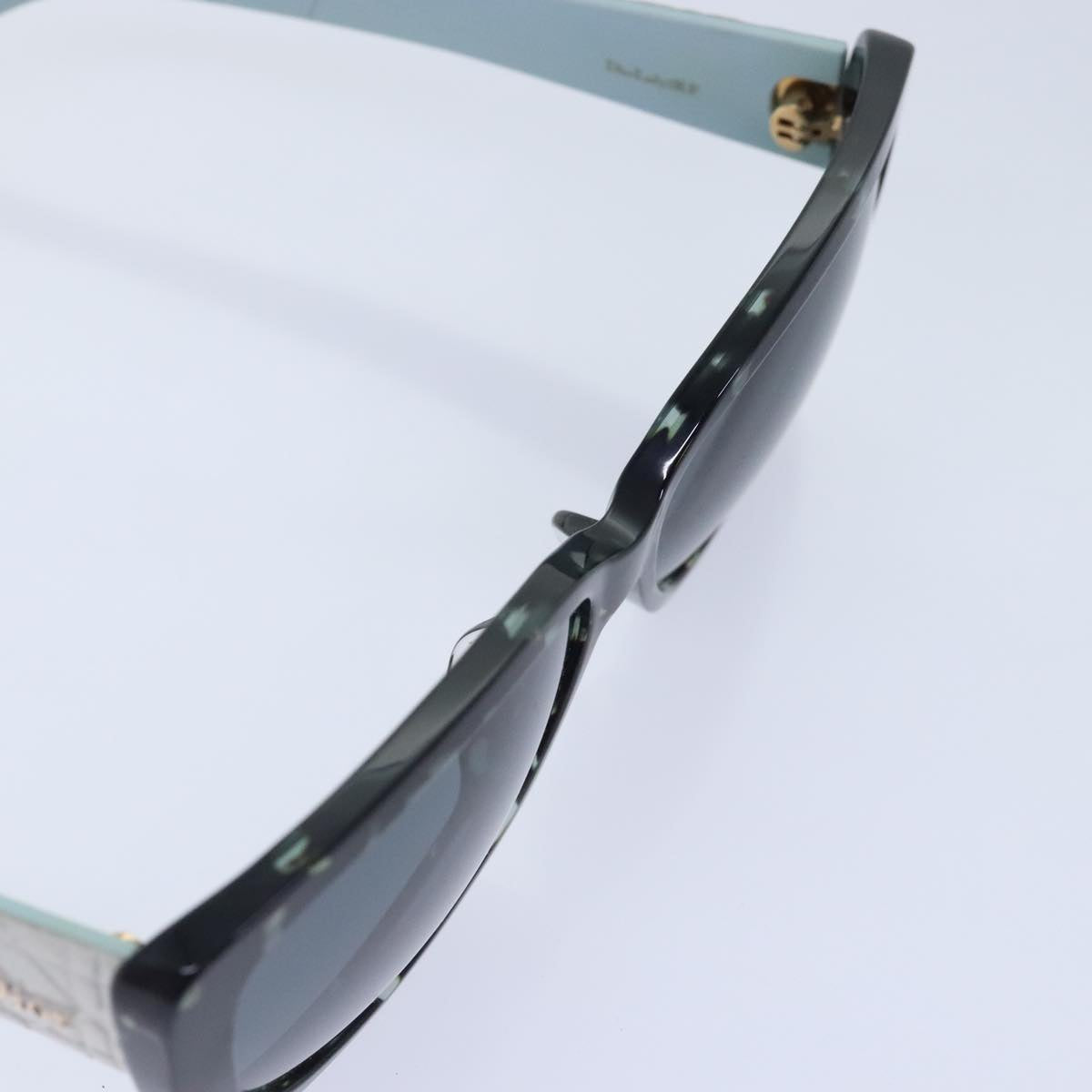 Christian Dior Sunglasses plastic Black White Light blue Auth 93455