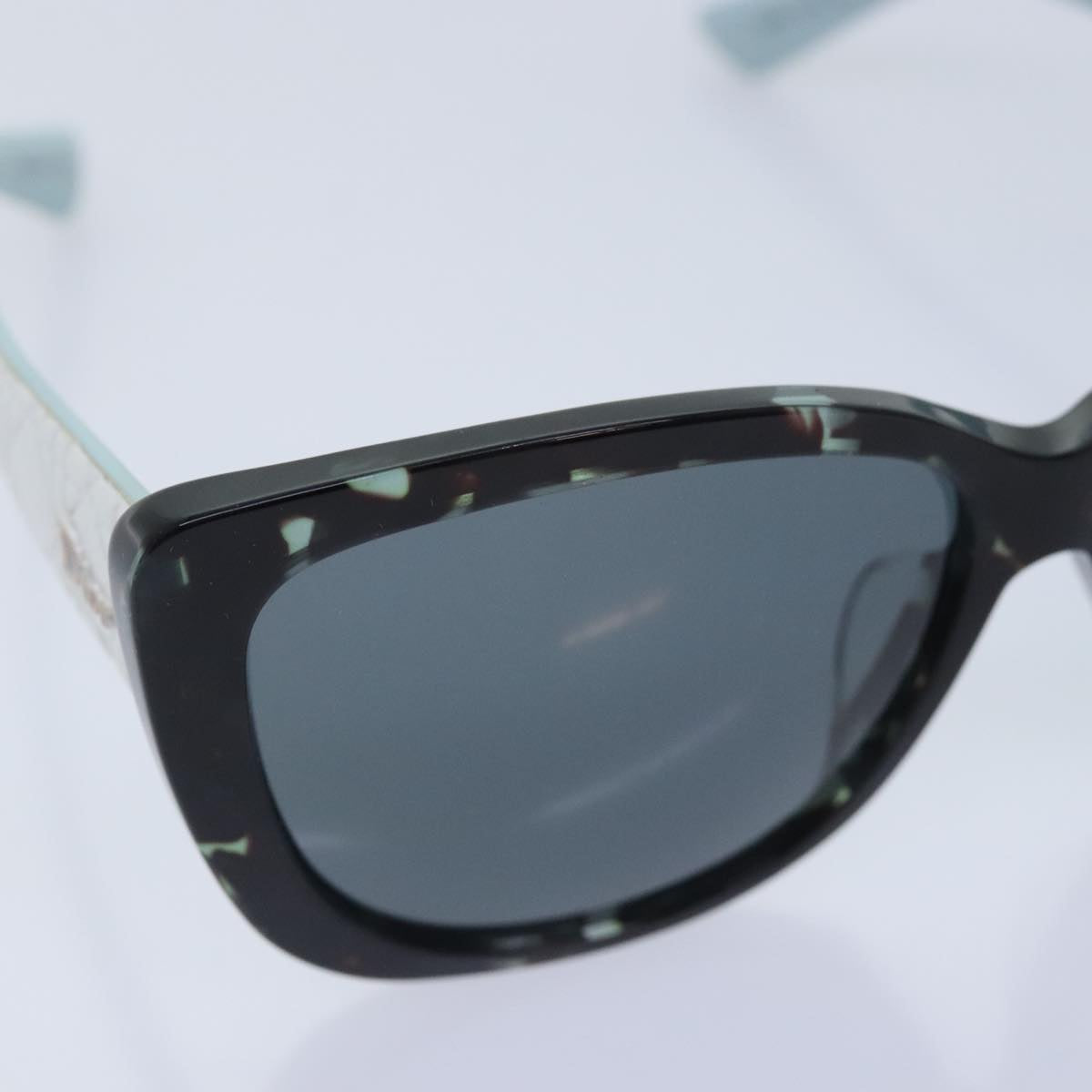 Christian Dior Sunglasses plastic Black White Light blue Auth 93455