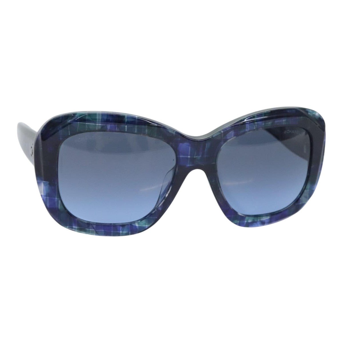 CHANEL Sunglasses plastic Navy Blue CC Auth 93459