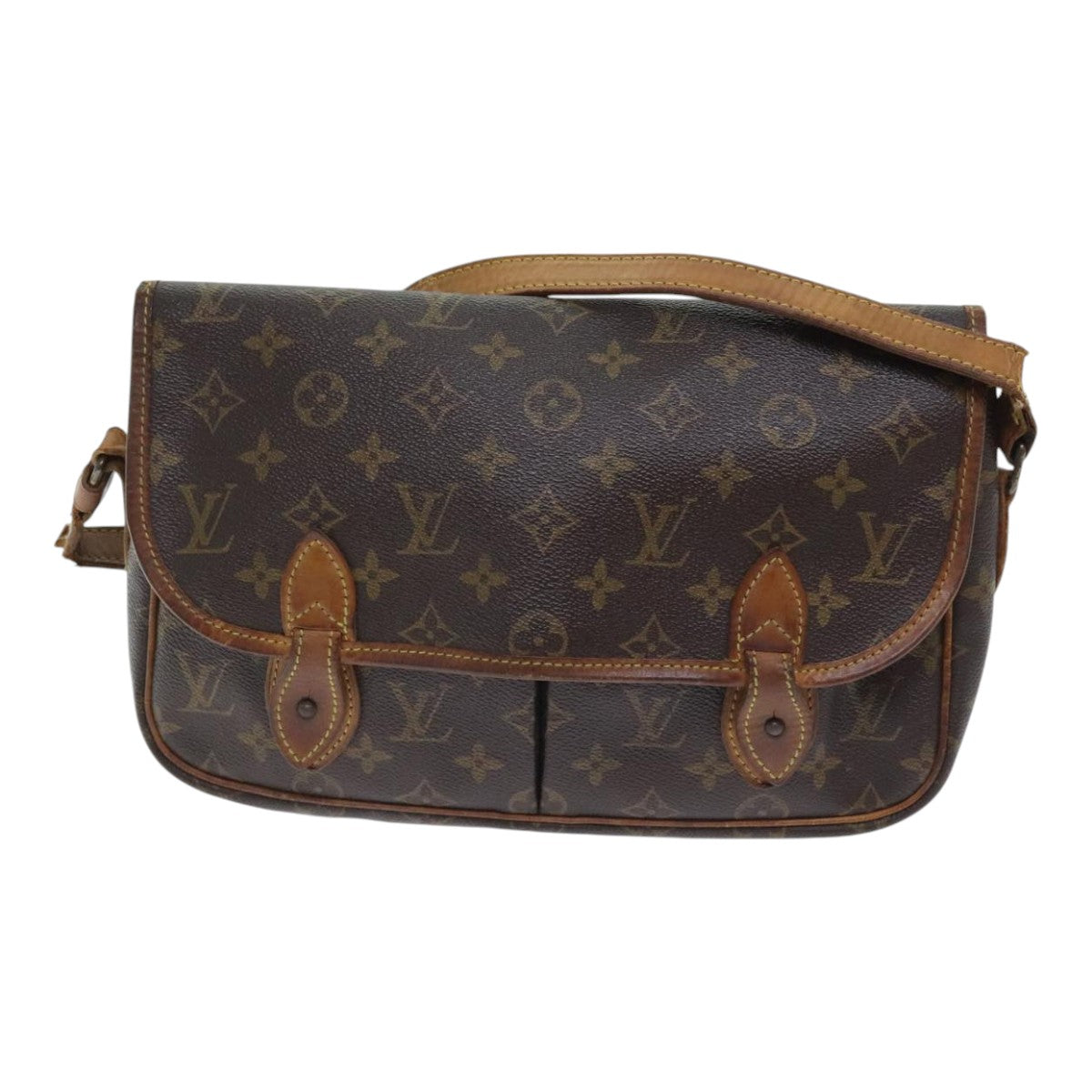 LOUIS VUITTON Monogram Gibeciere MM Shoulder Bag M42247 LV Auth 93467 - 0