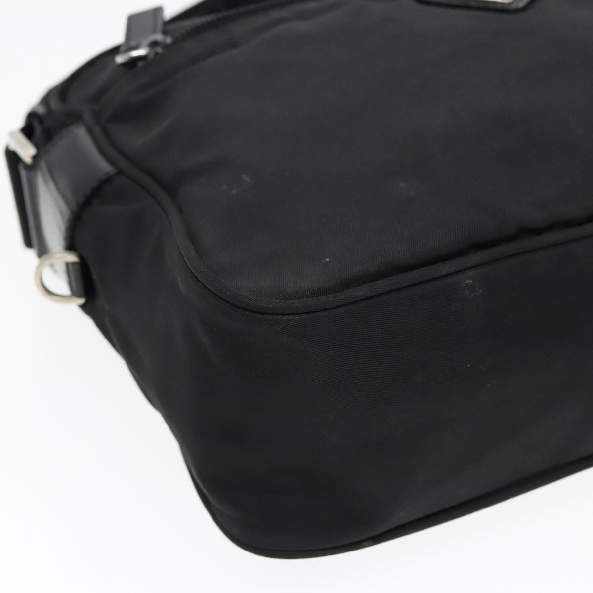 PRADA Shoulder Bag Nylon Black Auth 93475