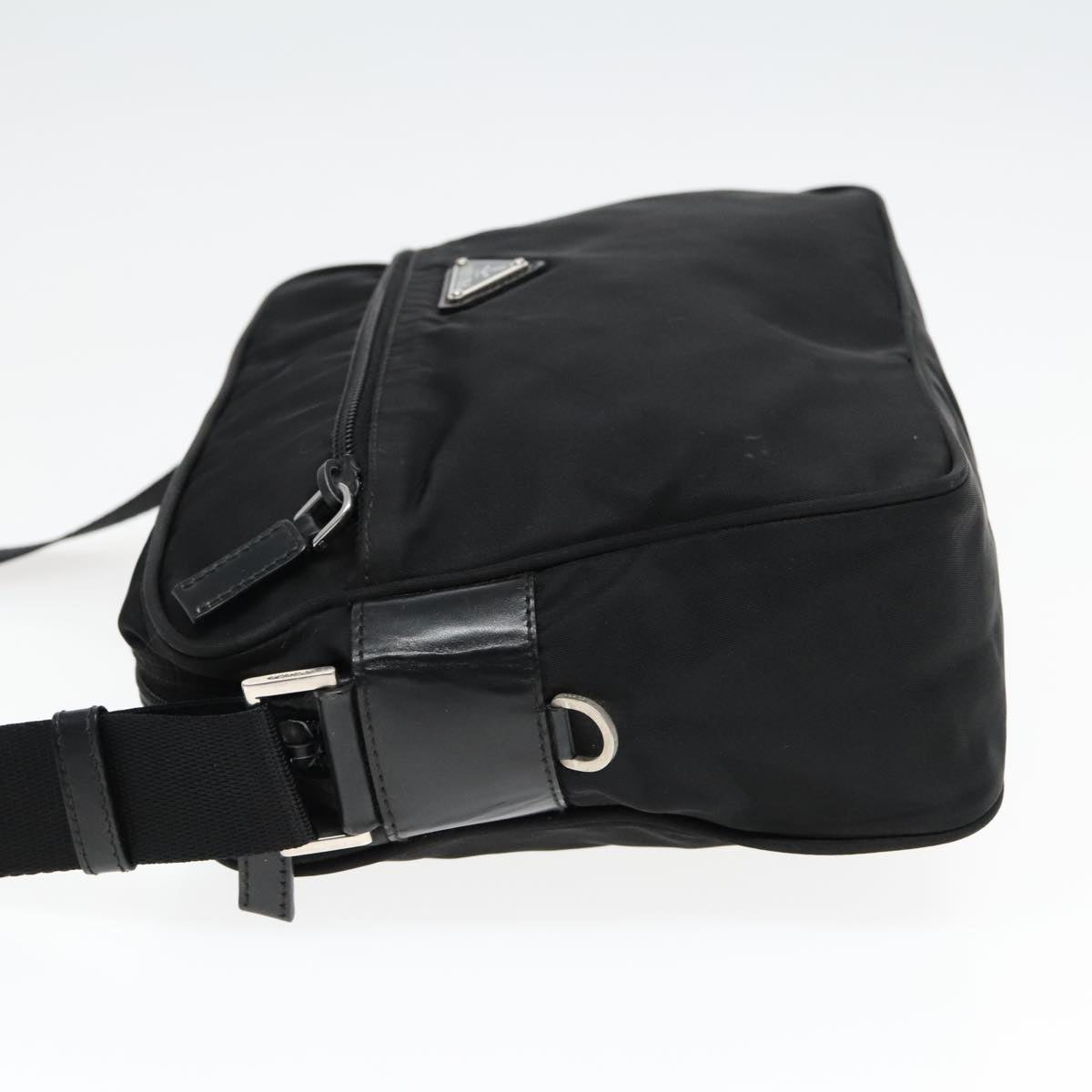 PRADA Shoulder Bag Nylon Black Auth 93475