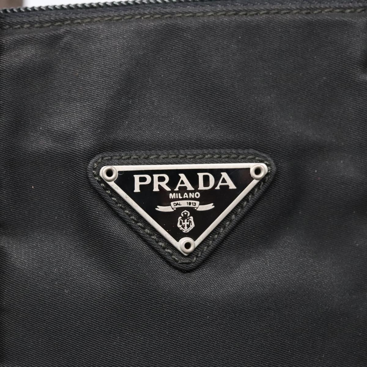 PRADA Hand Bag Nylon Black Auth 93485